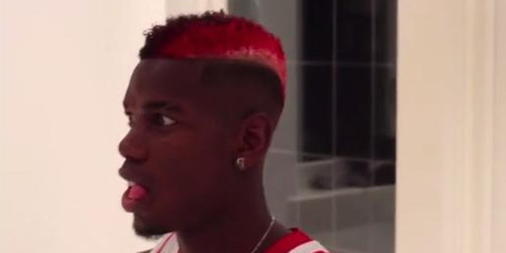 Pogba Makin Nyentrik Dengan Rambut Merah